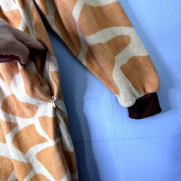 Funzies! Giraffe 1 Piece Union Suit Pajama Halloween Costume Cosplay Unisex Sz M - Picture 5 of 12